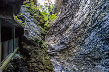 Via Mala gorge in Alps in Switzerland