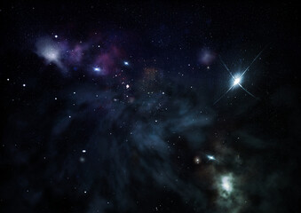 Small part of an infinite star field