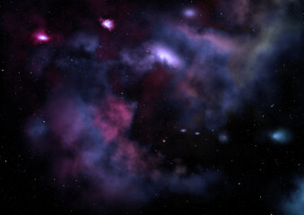 Obraz na płótnie Canvas Small part of an infinite star field