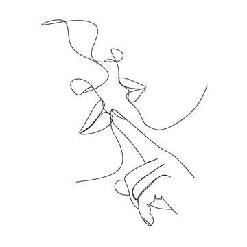 recommend clip art: One Line Art Couple, Line Art Men and woman, Minimal Face Vector.  Couple print, Kiss print, Valentines Day Illustration. Love poster. 2 faces. We are one line. 