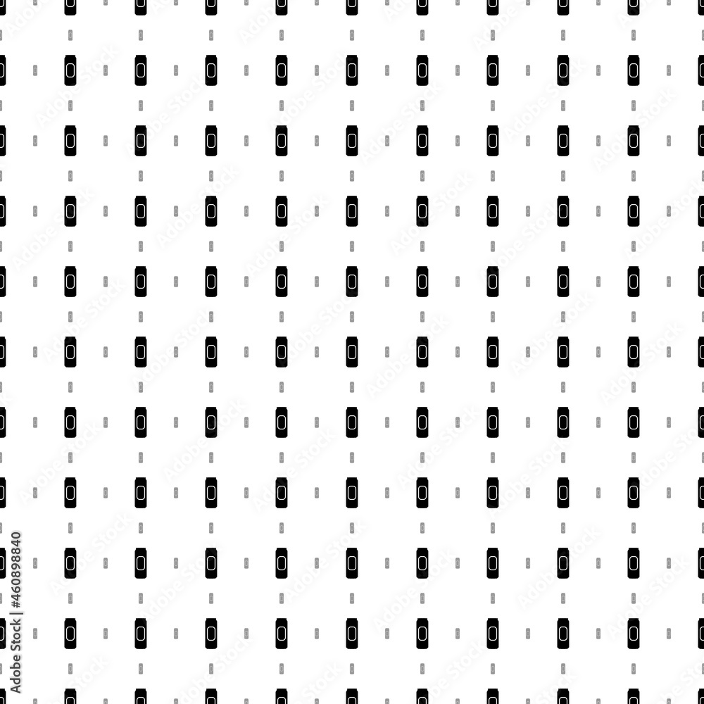 Poster square seamless background pattern from black beer can symbols are different sizes and opacity. the 