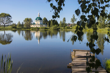 Church of Michael the Archangel in the village of Tarakanovo, Moscow region. In this church the...