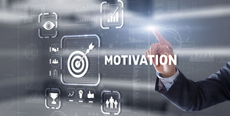 Motivation personality development concept. Achieving any goals