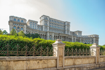 The Palace of the Parliament in city of Bucharest, Romania