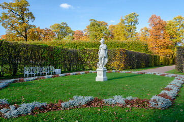 Catherine park in autumn, Tsarskoe Selo (Pushkin), St. Petersburg, Russia