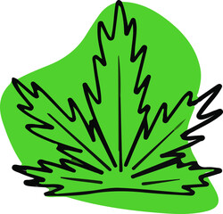 Cannabis original vector illustration. Cannabis line spot design.