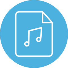 Music File Isolated Vector icon which can easily modify or edit

