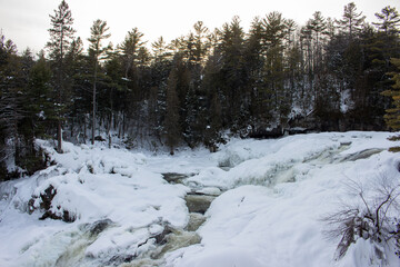 Chutes de Plaisance, QC, Canada in Winter