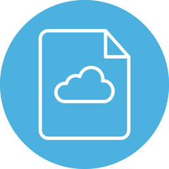 Cloud file Isolated Vector icon which can easily modify or edit

