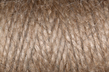 skein of brown jute threads