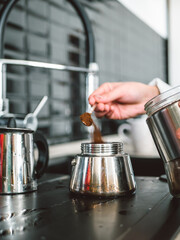 maker in the kitchen coffee 