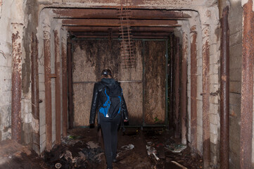 Obraz na płótnie Canvas Old abandoned tram tunnel under the Brno Castle Hill