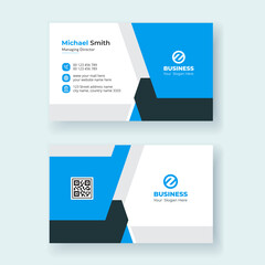 Corporate Business Card, Clean, and Minimal Business Card, Corporate ID Card Design Template, Professional Identity Card Template Vector.