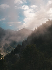 fog in the mountains