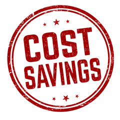 Cost savings grunge rubber stamp on white background, vector illustration