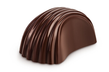 Chocolate candy isolated on white background with clipping path and full depth of field