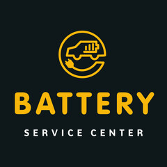 logotype battery service centre construction design