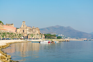 Fototapeta premium Morning walk in old part of Gaeta, ancient Italian city in province Latina