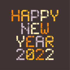 2022 New Year diverse unusual sign for 2022 event decoration, cute graphic, creative emblem concept for banner, brochure, flyer, calendar, greeting card, event invitation. Isolated vector logotype.