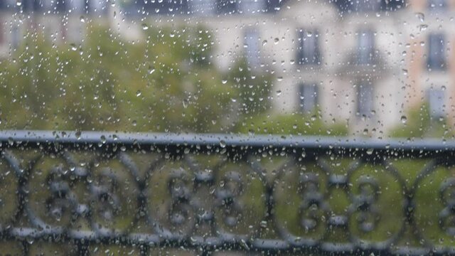 A rainy day in Paris. The 3rd September 2021, France.