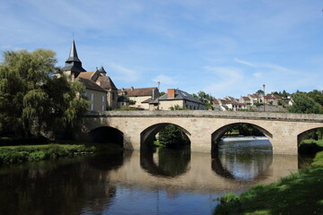 Fototapeta na wymiar River Creuse, La Celle Dunoise.