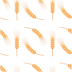 Vector pattern consisting of
ears of wheat.
Seamless pattern can be used for agricultural design, organic packaging, cereals, food, natural harvest.