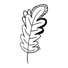 Colorful fantasy doodle cartoon flower isolated on white background. Vector illustration.  