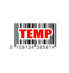 fake bar code temporary placeholder