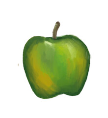Apple icon symbol on white background handwritten. High quality illustration