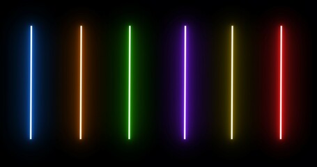 Neon Light Stock Image In Black Background