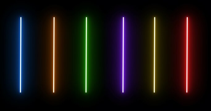 Neon Light Stock Image In Black Background