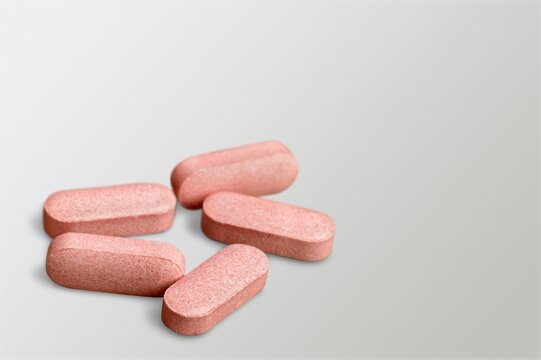 Collection of pill medication on table medical concept