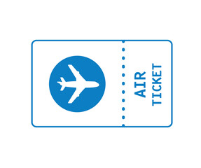 Air ticket icon isolated flat vector