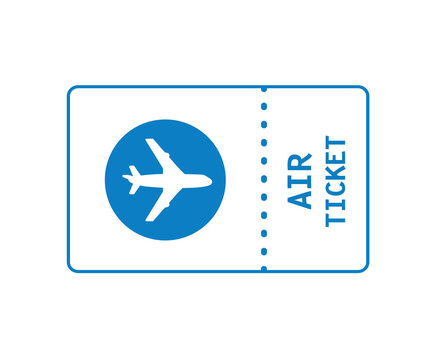 Air ticket icon isolated flat vector