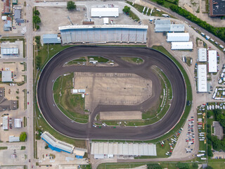 July 19, 2020 - Knoxville, Iowa, USA: Knoxville Raceway is a semi-banked 1/2 mile dirt oval raceway (zook clay) located at the Marion County Fairgrounds in Knoxville, Iowadefault