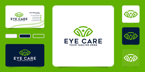 eye health logo design inspiration and business card template