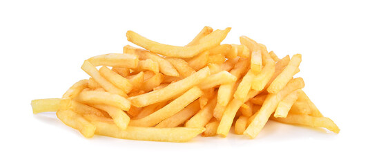 French fries isolated on white background