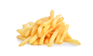 French fries isolated on white background