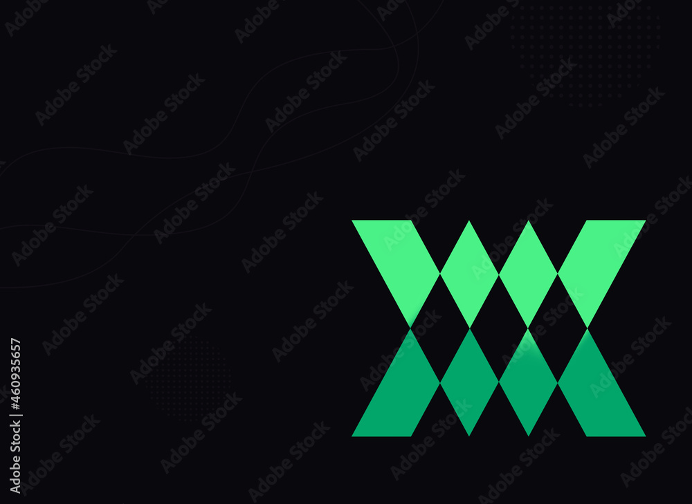 Aufkleber abstract simple green gradient shapes background