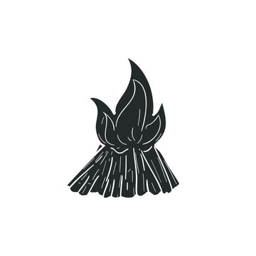 recommend clip art: Bonfire Icon Silhouette Illustration. Campfire Vector Graphic Pictogram Symbol Clip Art. Doodle Sketch Black Sign.