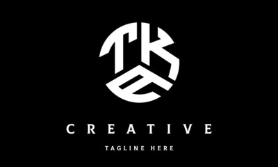Fototapeta premium TKA circle three letter logo