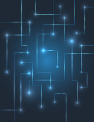 abstract, technology, light, geometric, network, line, digital, blue, dark blue gradient wallpaper background