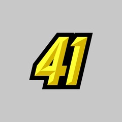 Creative modern logo design racing number 41
