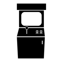 Arcade Game Machine icon on white background. Old Arcade machine sign. Gaming machine symbol. flat style.
