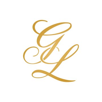 GL initial monogram logo