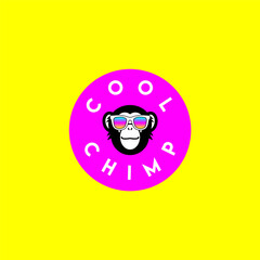 Cool chimp. Logo template.