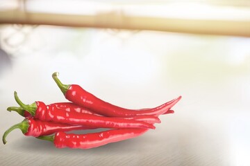 Red hot natural organic fresh chili pepper