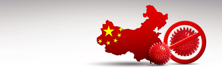 Corona virus background, pandemic risk concept. 3D illustration