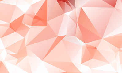 low poly geometric background with abstract pattern made of color orange geometric shapes