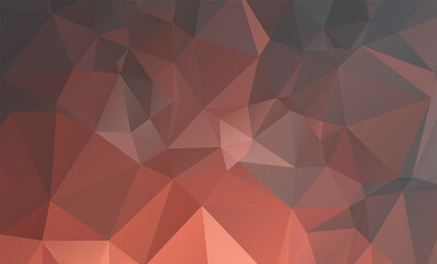 low poly geometric background with abstract pattern made of color orange geometric shapes